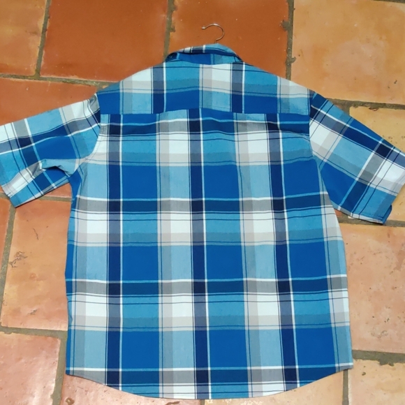 NWOT Cabela's mens XL blue Plaid button-up - Picture 4 of 4